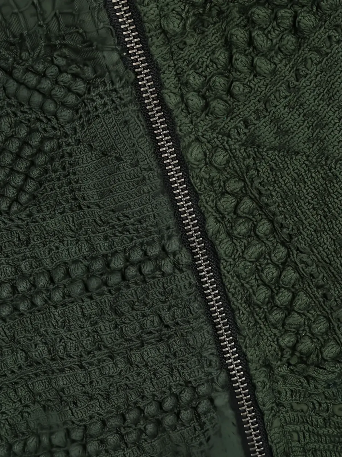 By Walid クロシェ風テクスチャー ジップフロント コート - 画像4