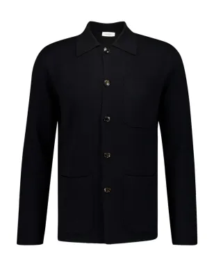 Piacenza Cashmere ボタンアップポケットジャケット ブラック - サムネイル1