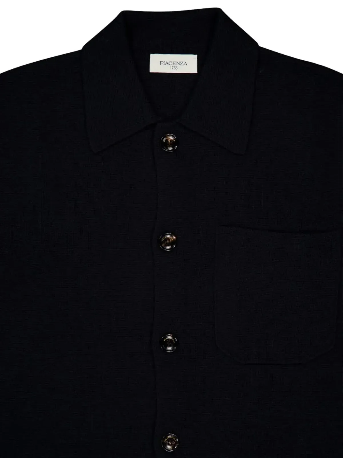 Piacenza Cashmere ボタンアップポケットジャケット ブラック - 画像3