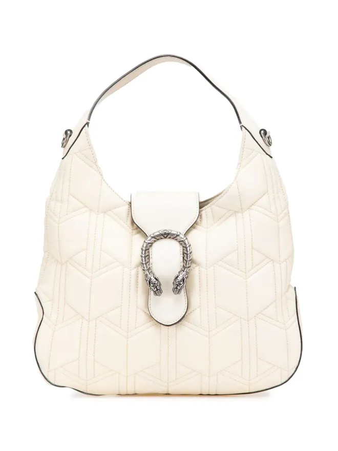 Gucci Pre-Owned Gucci ビンテージ 2016-2024 キルテッドレザー ディオニュソス ウェブ ホーボー・サッチェル - ホワイトの商品画像