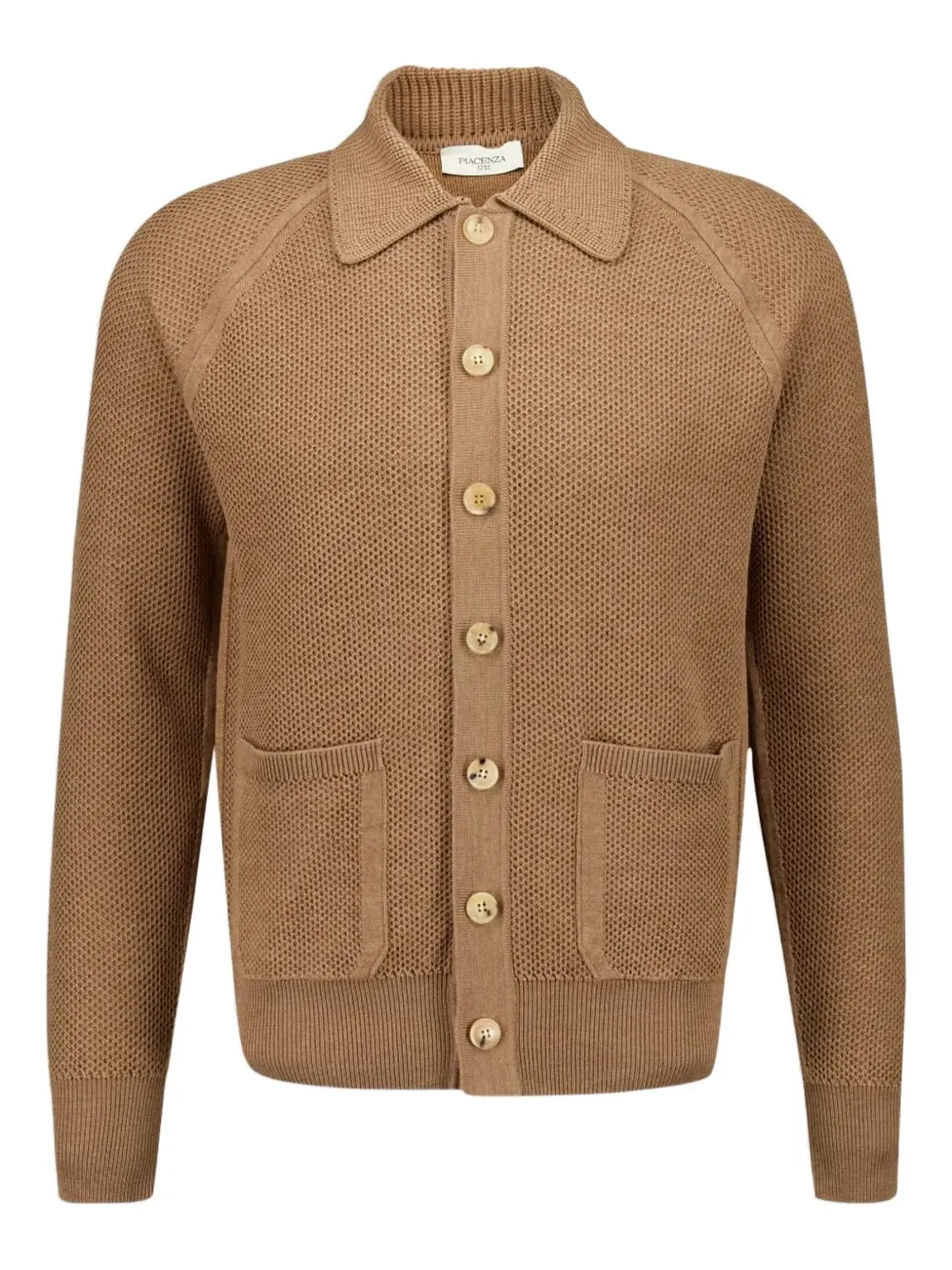 Piacenza Cashmere ボタンアップ ウール・オーバーシャツ - 画像1