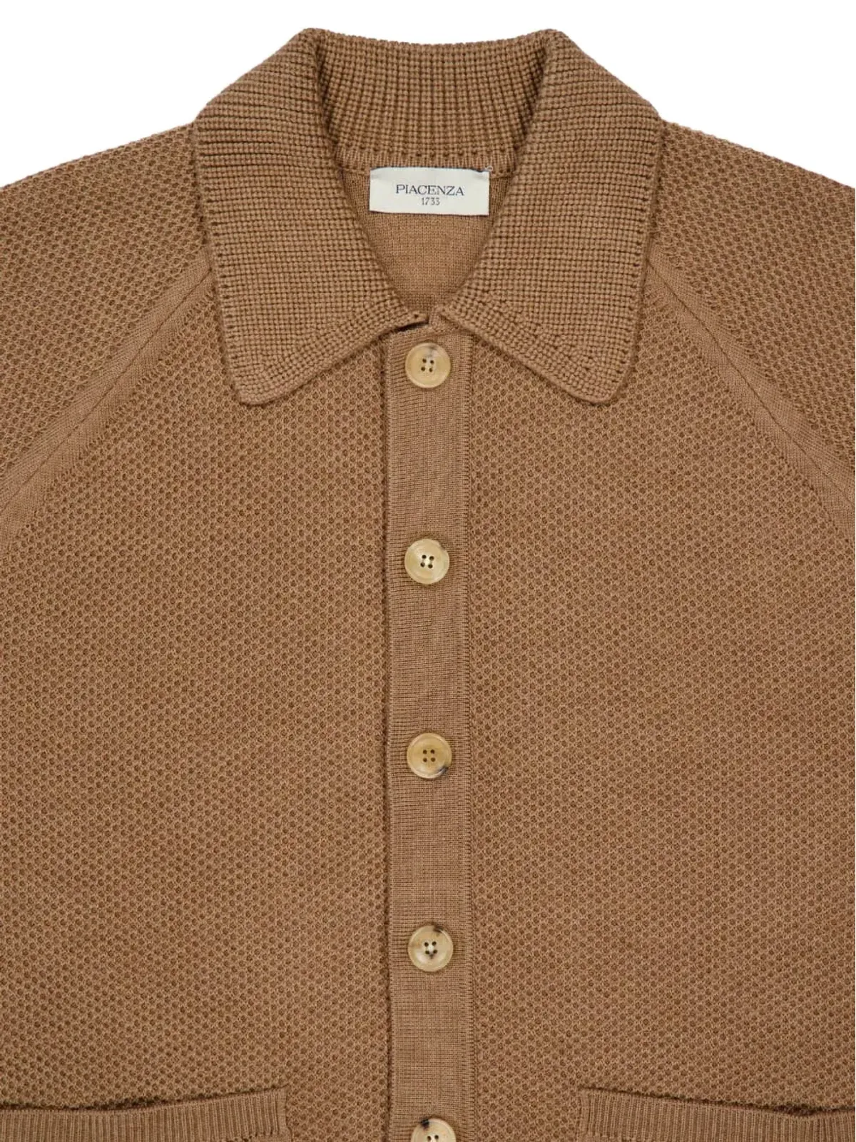 Piacenza Cashmere ボタンアップ ウール・オーバーシャツ - 画像3