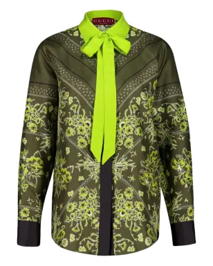Gucci 花柄バンダナシルクシャツ - サムネイル1