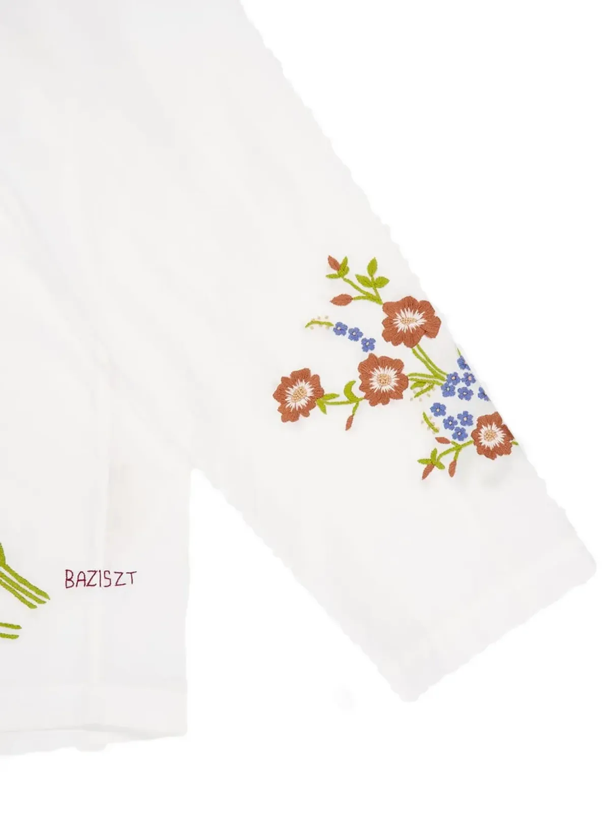 Baziszt Hocha フローラル刺繍シャツ - 画像4