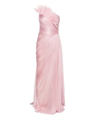 Iris Serban Elemiah feather-trim gown - Pink - サムネイル1