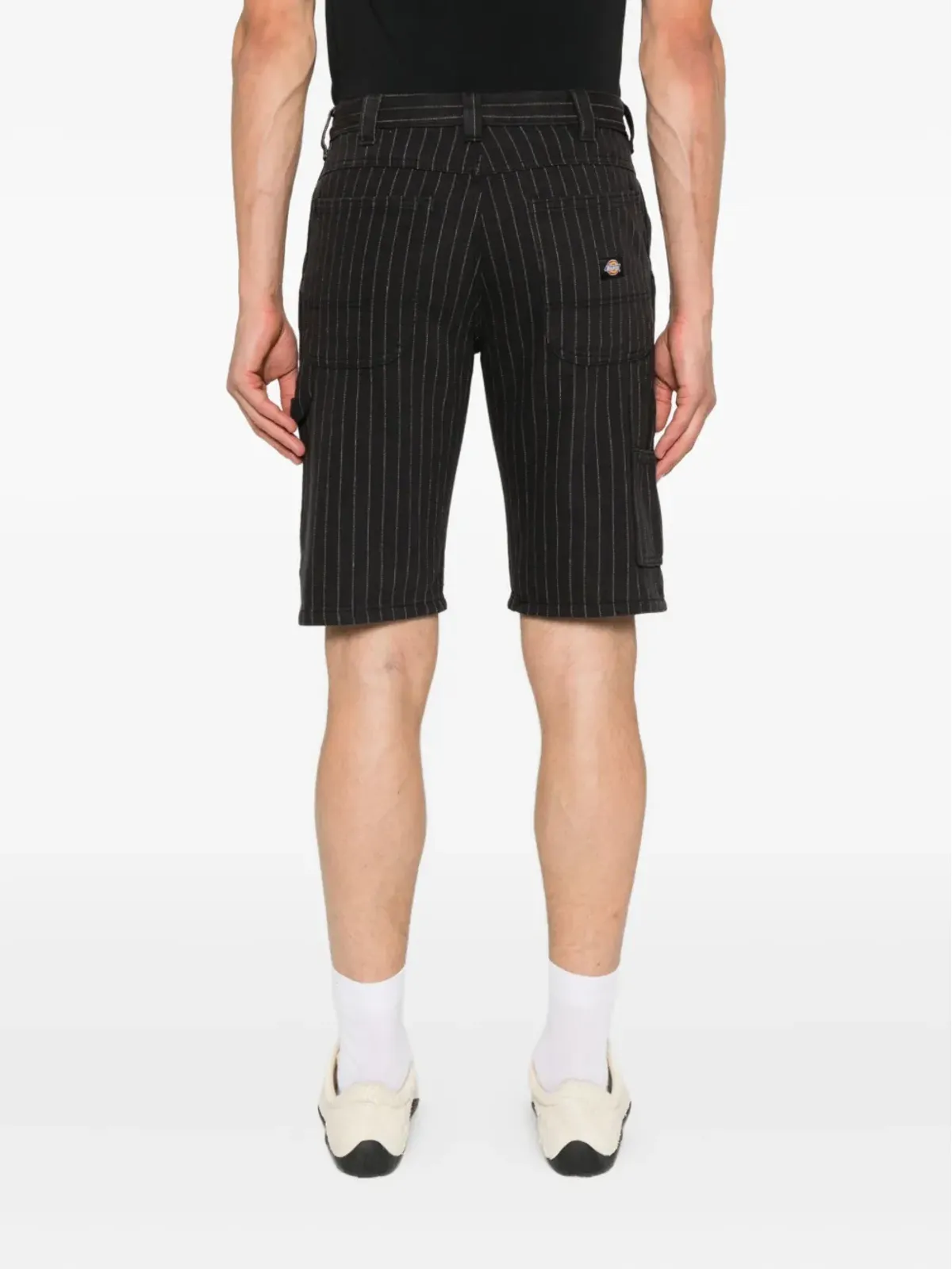 DICKIES Service Carpenter ピンストライプ コットン ショーツ - ブラック - 画像4
