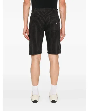 DICKIES Service Carpenter ピンストライプ コットン ショーツ - ブラック - サムネイル4