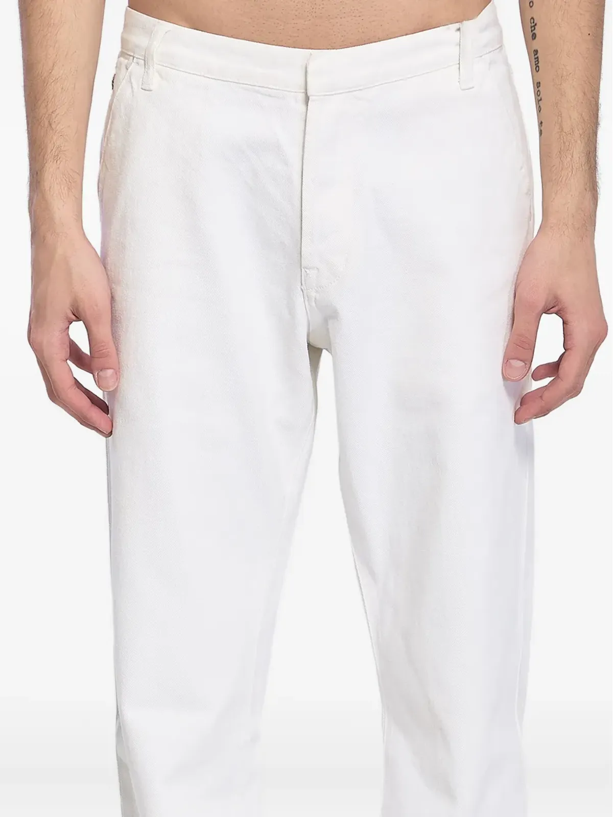 Cesare Paciotti スナップボタン付きコットンジーンズ - 画像4