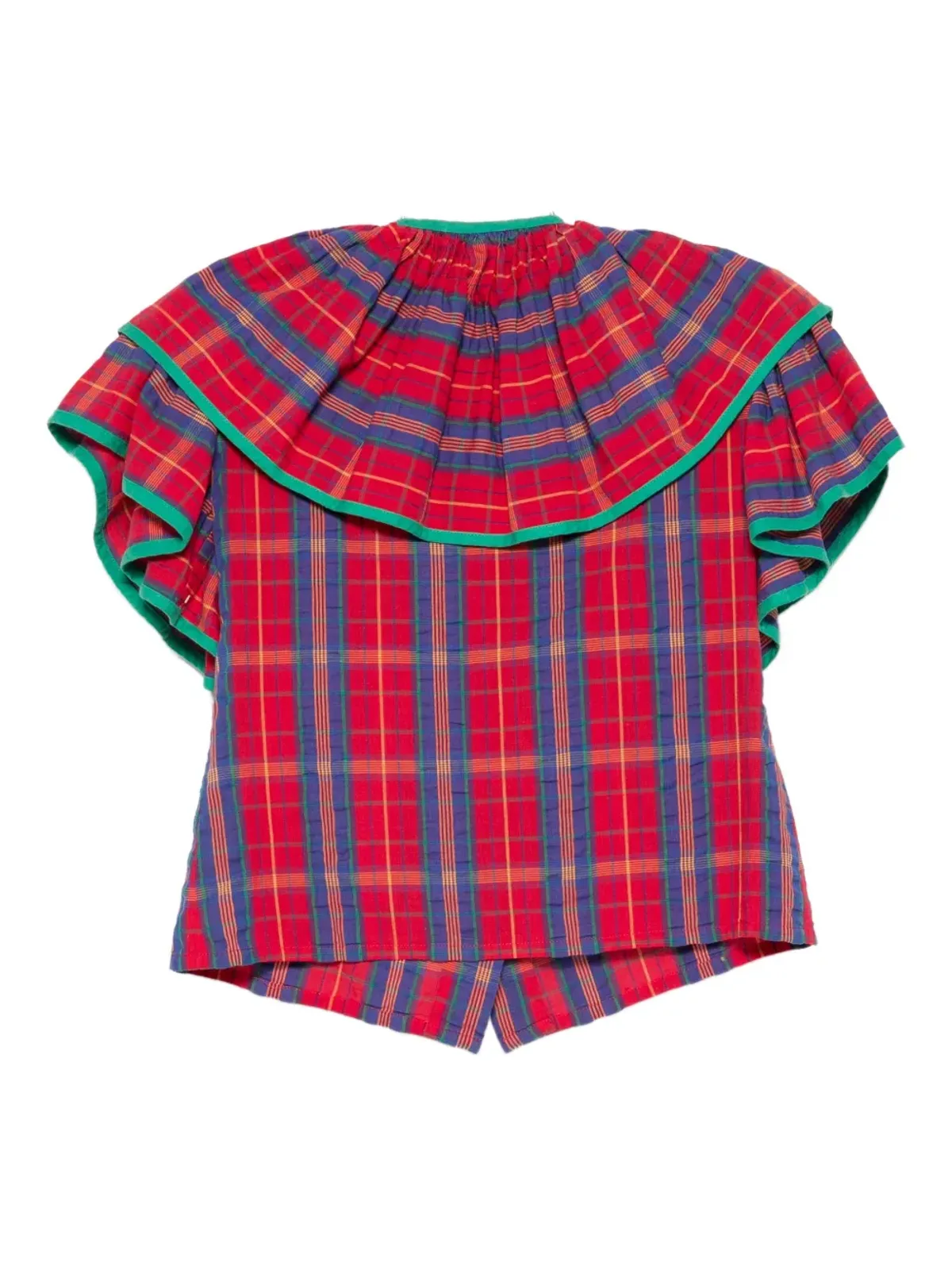 Lanvin Pre-Owned 1980年代 ラッフル付き チェックシャツ - 画像2