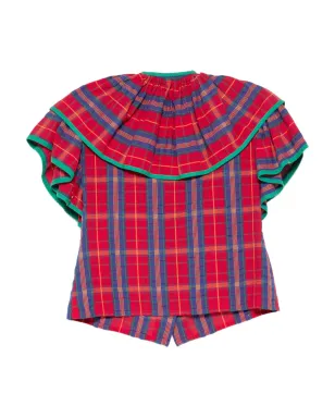 Lanvin Pre-Owned 1980年代 ラッフル付き チェックシャツ - サムネイル2