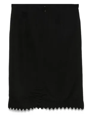John Galliano Pre-Owned 2000年代 スカラップヘム スカート - ブラック - サムネイル2