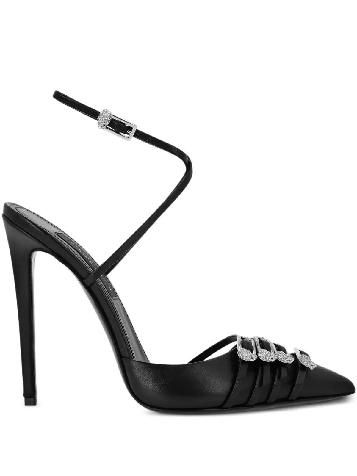 Philipp Plein バックル付きアンクルストラップパンプス - 画像1
