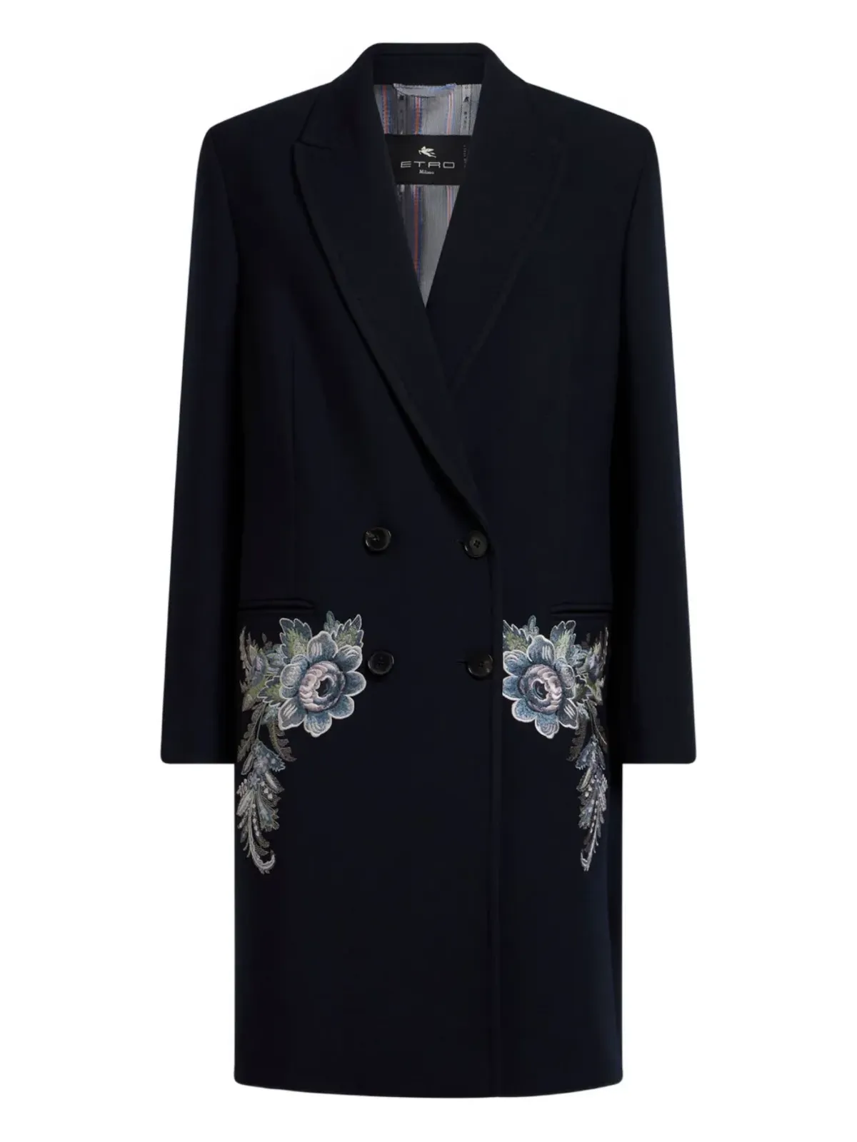 ETRO 刺繍入り ダブルブレスト ボートコート - 画像1