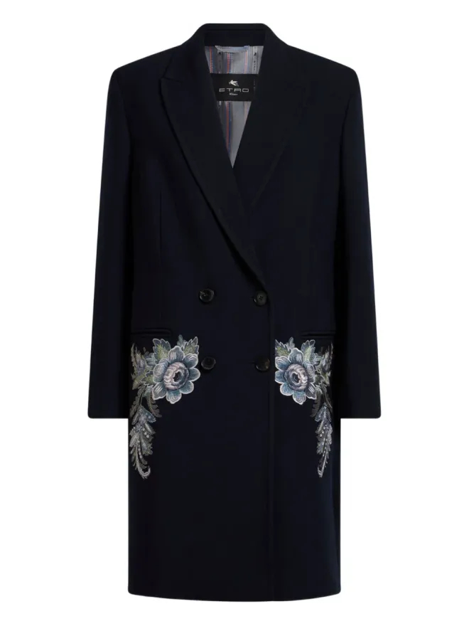 ETRO ETRO 刺繍入り ダブルブレスト ボートコートの商品画像