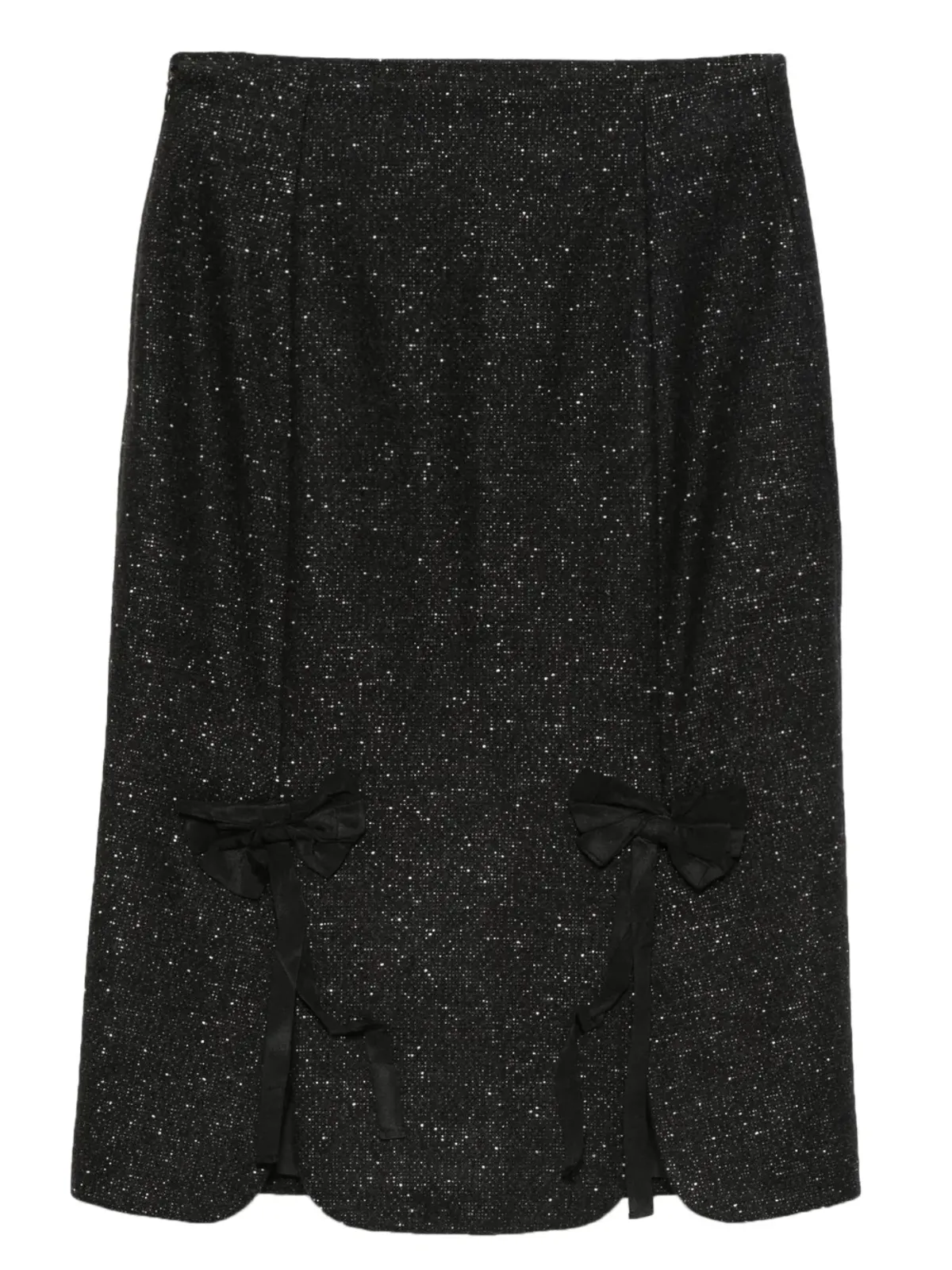 John Galliano Pre-Owned ボウディテール ウールブレンド スカート ブラック - 画像1