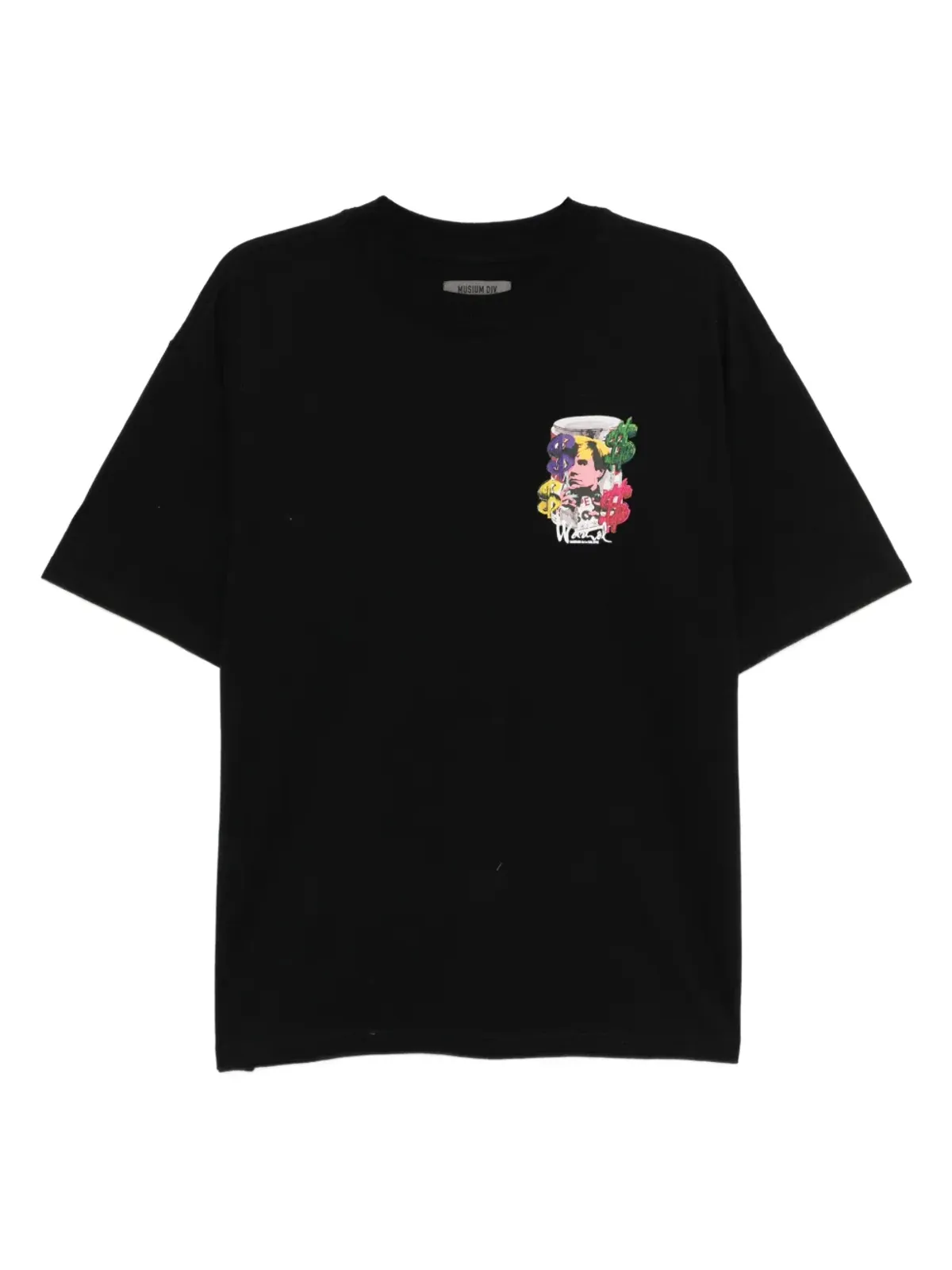Musium Div. Warholプリント コットンTシャツ（ブラック） - 画像1
