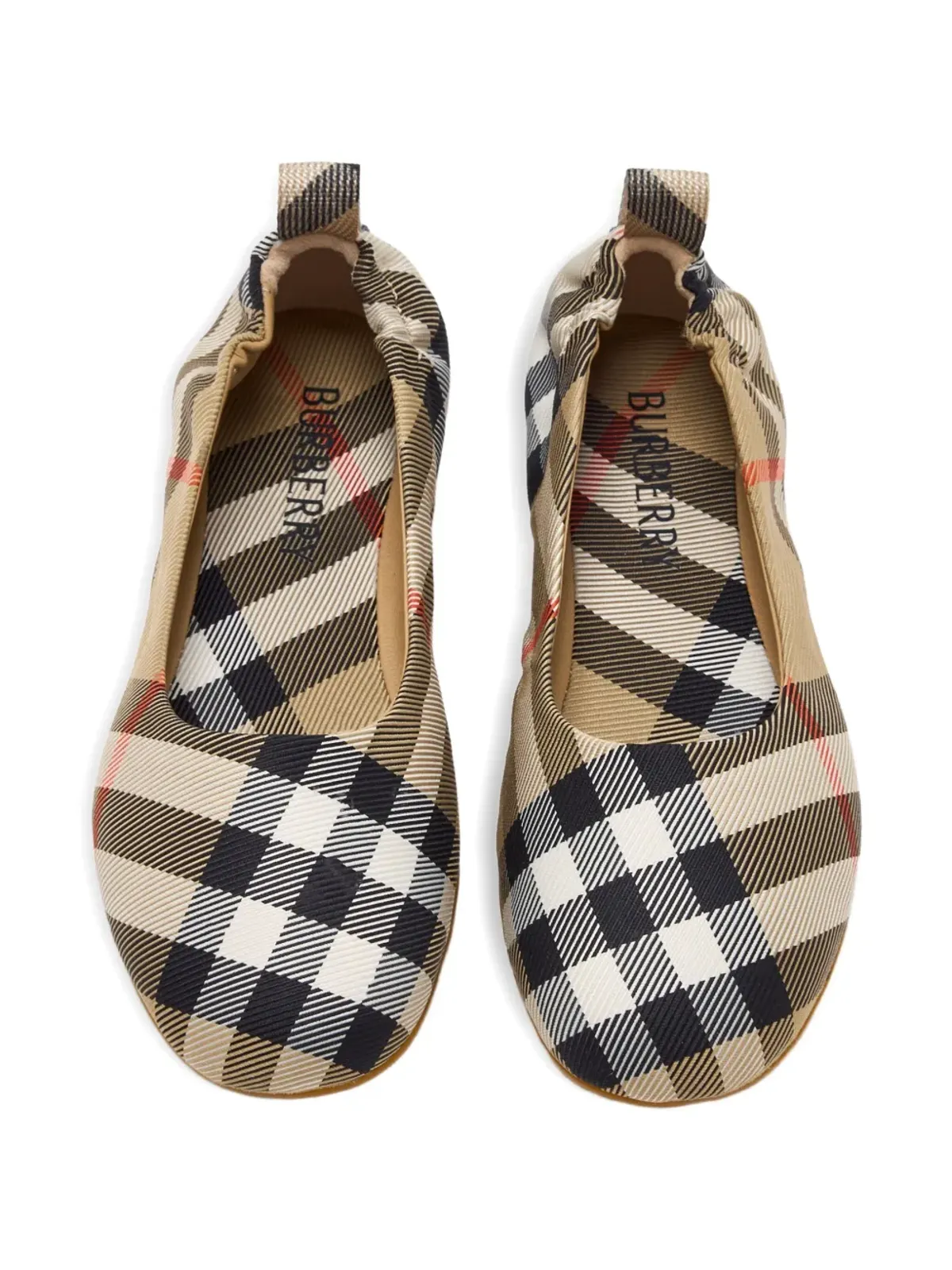 Burberry Kids ヴィンテージチェック柄 バレエフラット - 画像3