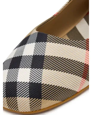 Burberry Kids ヴィンテージチェック柄 バレエフラット - サムネイル4