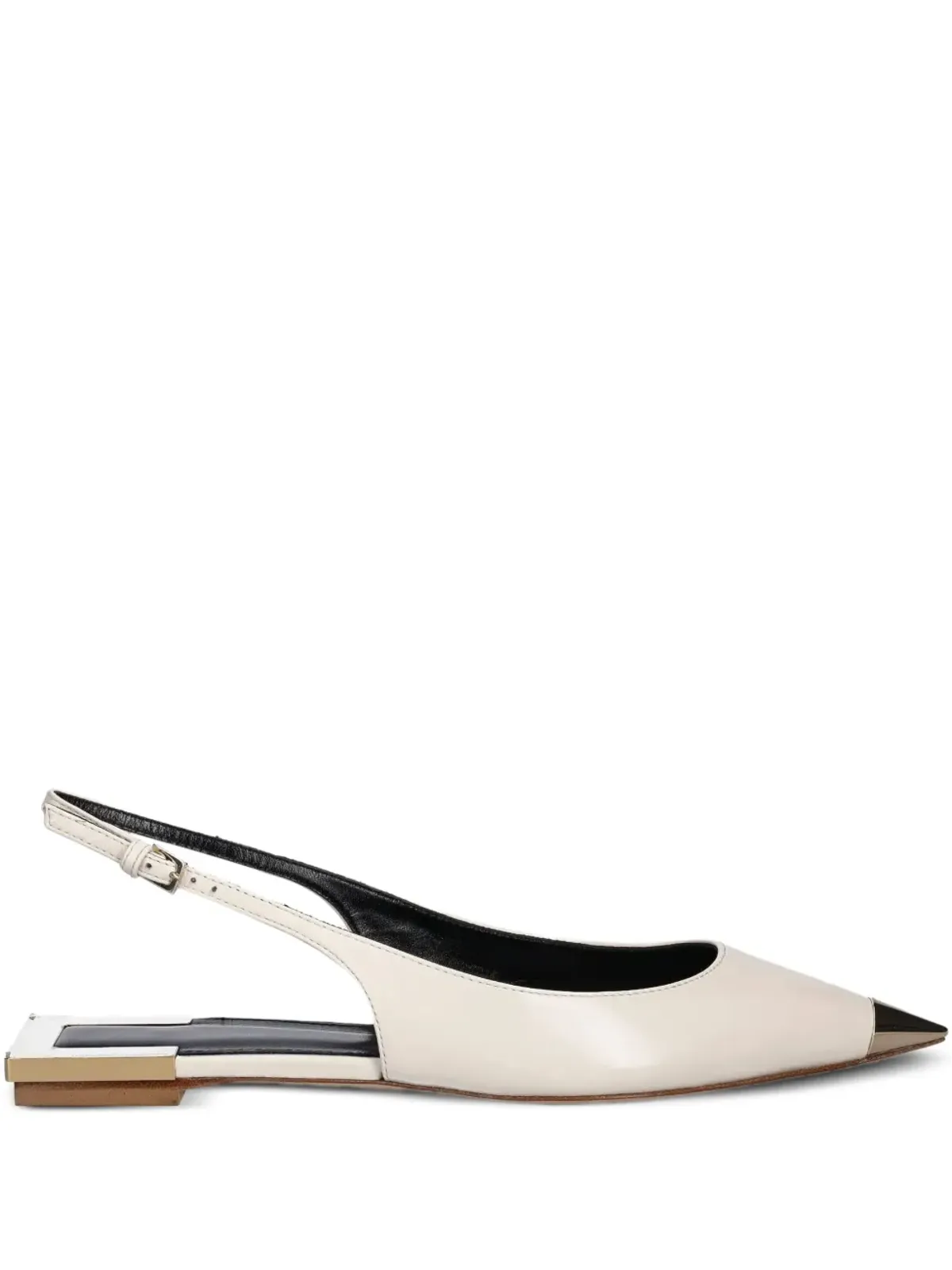 Elisabetta Franchi ポインテッドトゥ スリングバック バレエフラット - 画像1