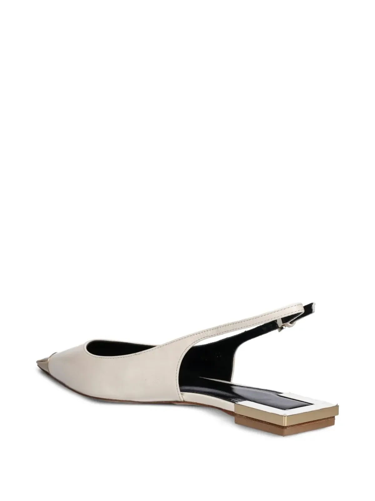 Elisabetta Franchi ポインテッドトゥ スリングバック バレエフラット - 画像3