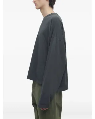 The Row Haru long-sleeve crew-neck top - Grey - サムネイル3