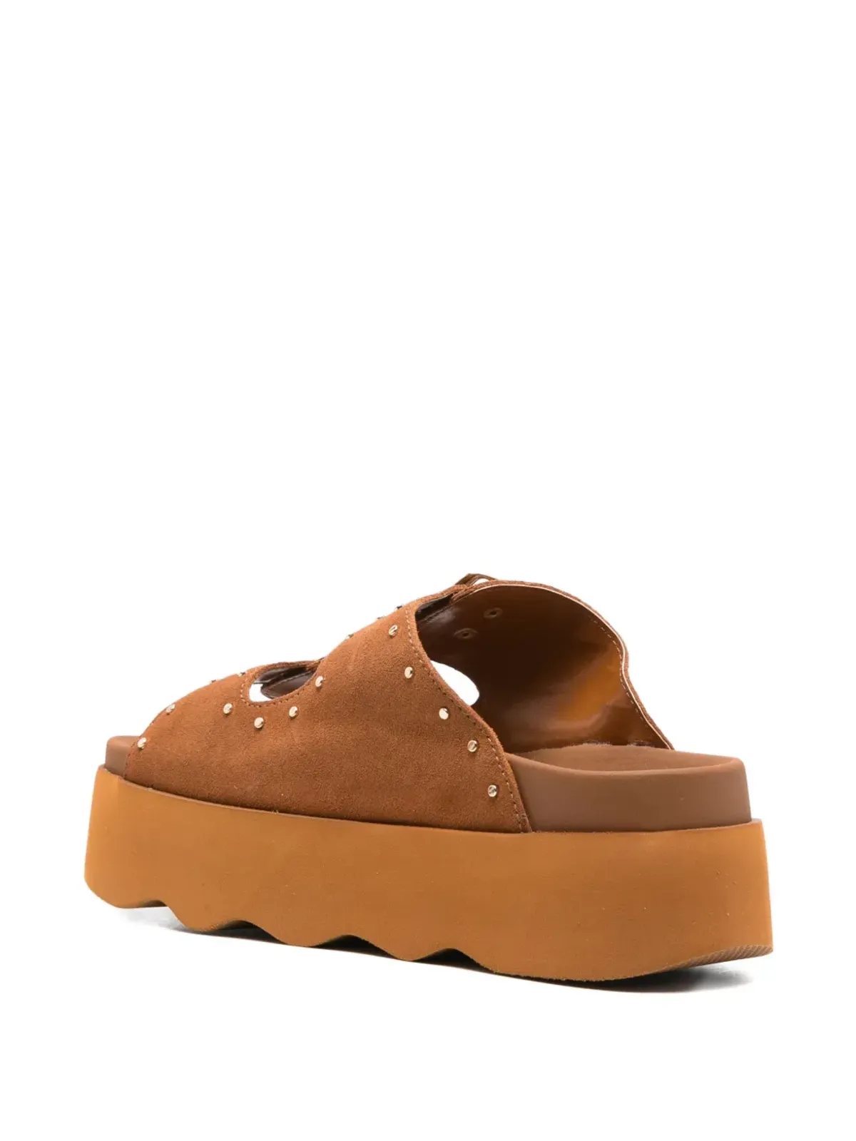 Scholl ブラウン 40mm ヘザー スタッズ付きサンダル - 画像3