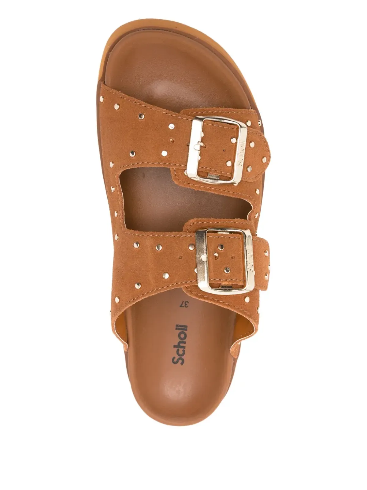 Scholl ブラウン 40mm ヘザー スタッズ付きサンダル - 画像4