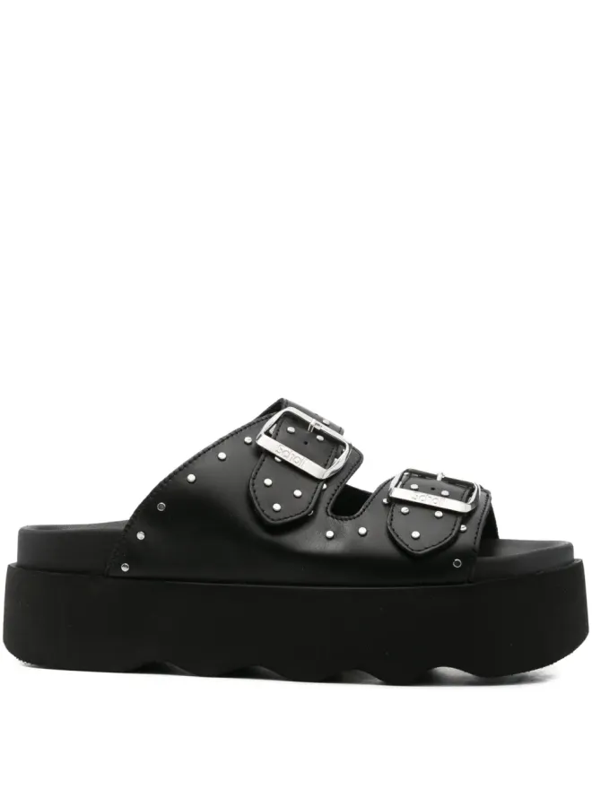 Scholl Scholl Beatriz スタッズ ダブルバックル プラットフォーム サンダルの商品画像