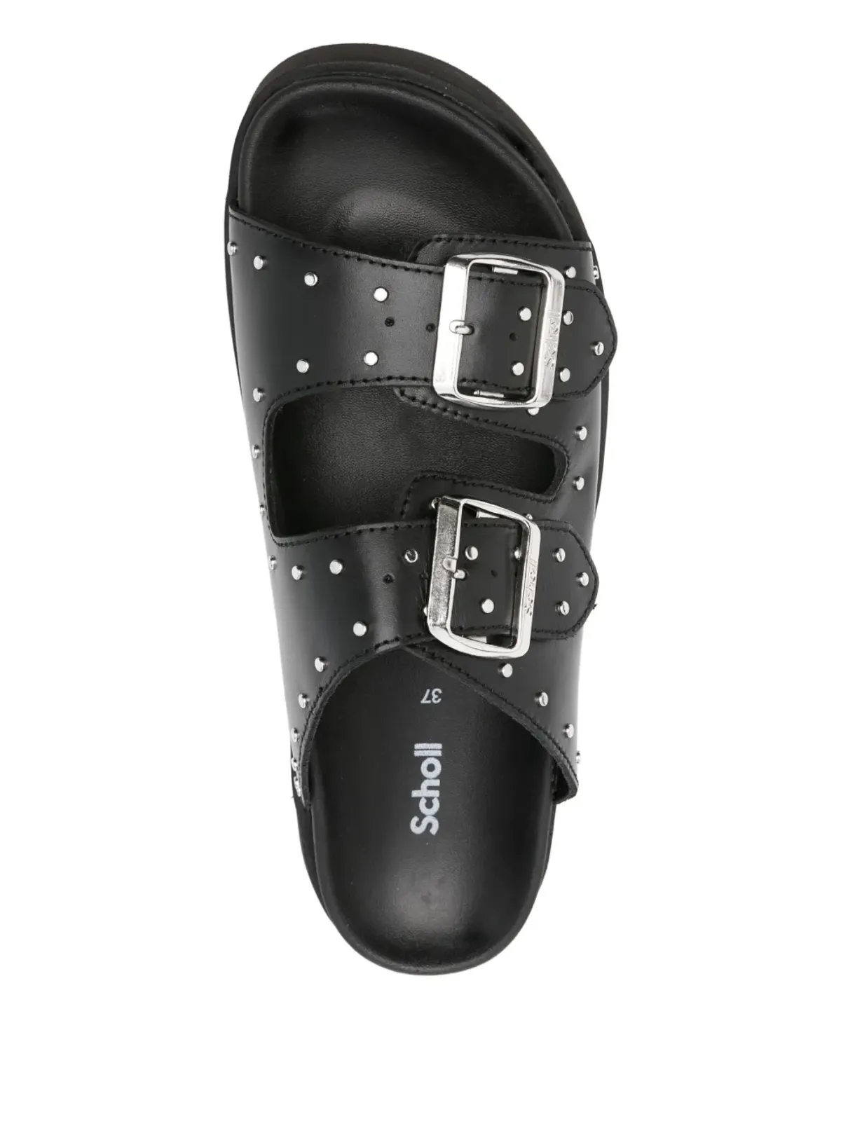 Scholl Beatriz スタッズ ダブルバックル プラットフォーム サンダル - 画像4