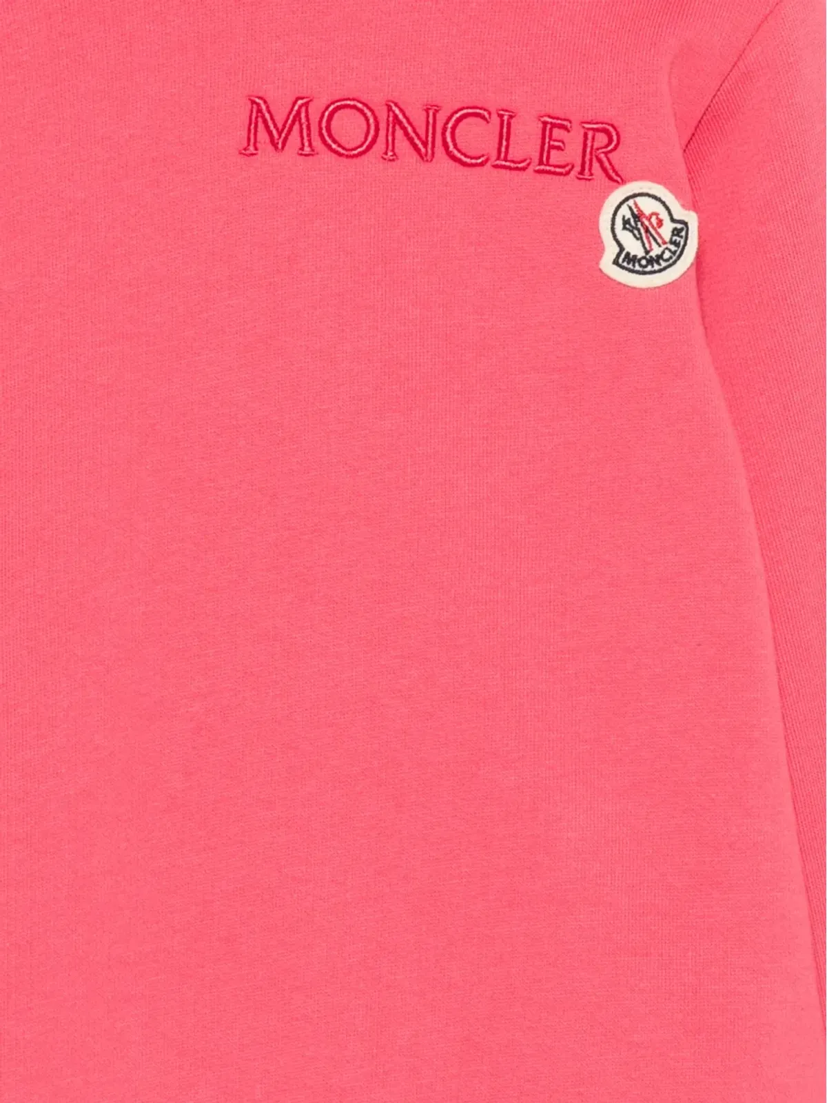 Moncler Enfant ロゴパッチ付きフーディー ピンク - 画像3