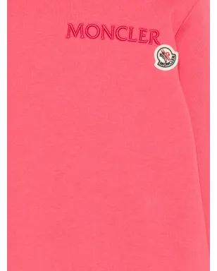 Moncler Enfant ロゴパッチ付きフーディー ピンク - サムネイル3
