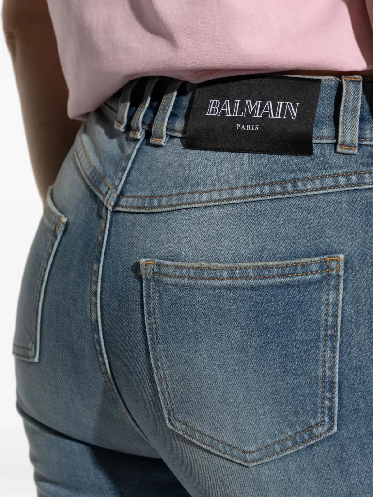 Balmain ヒゲ加工デニムジーンズ - 画像5