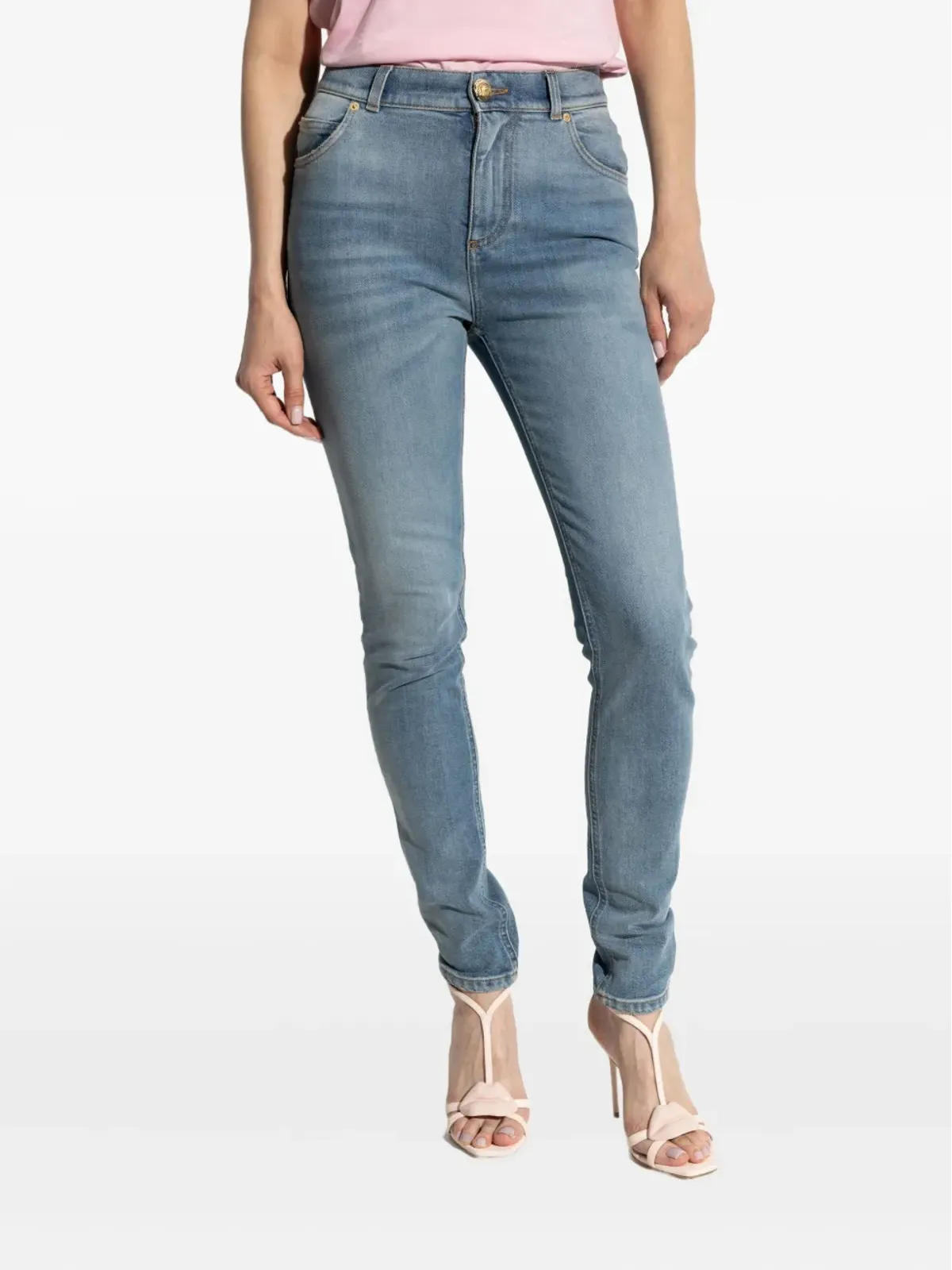 Balmain ヒゲ加工デニムジーンズ - 画像3