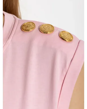 Balmain ロゴプリントタンクトップ ピンク - サムネイル5