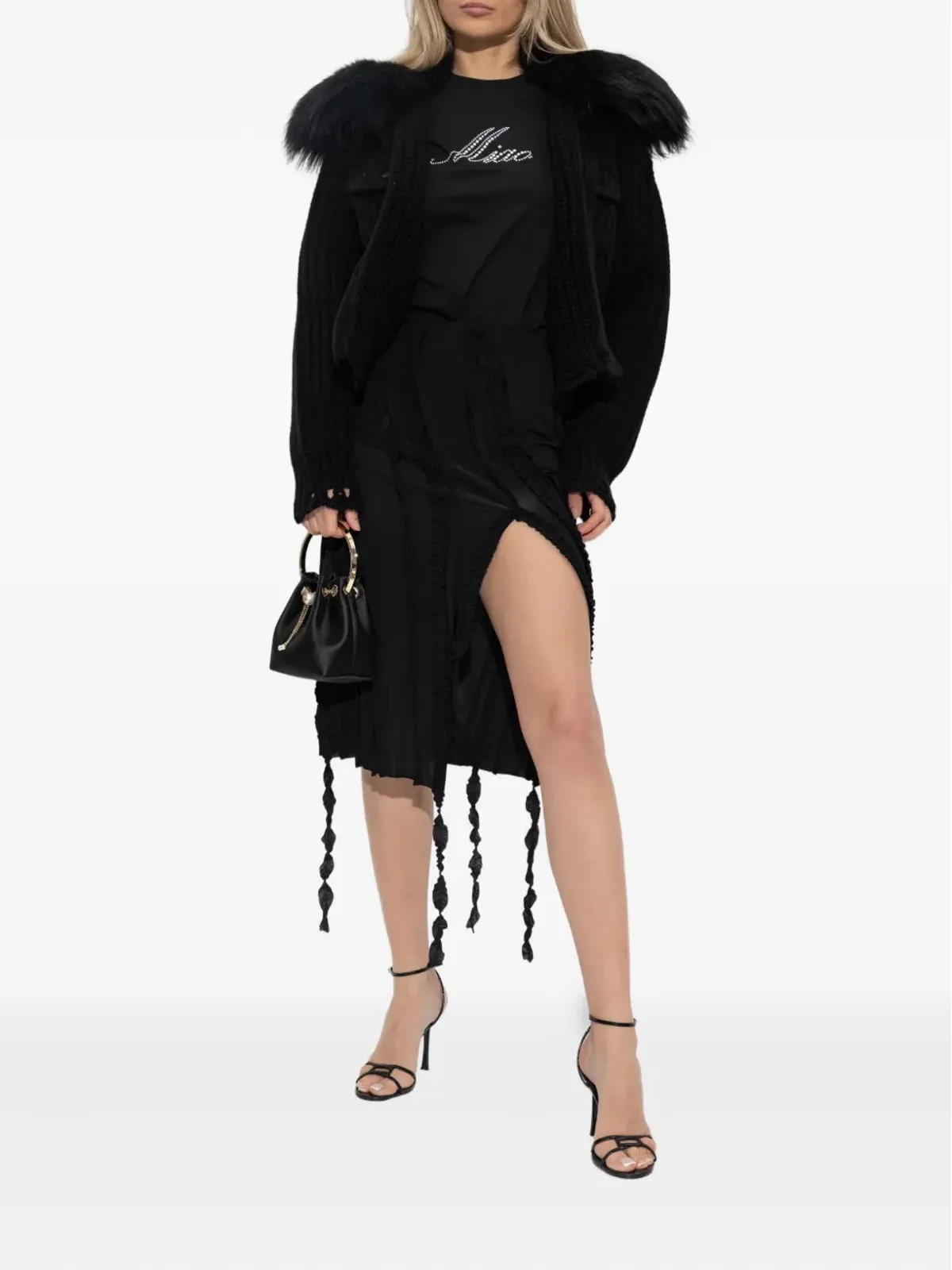 Blumarine ギャザー入りミディスカート - 画像2