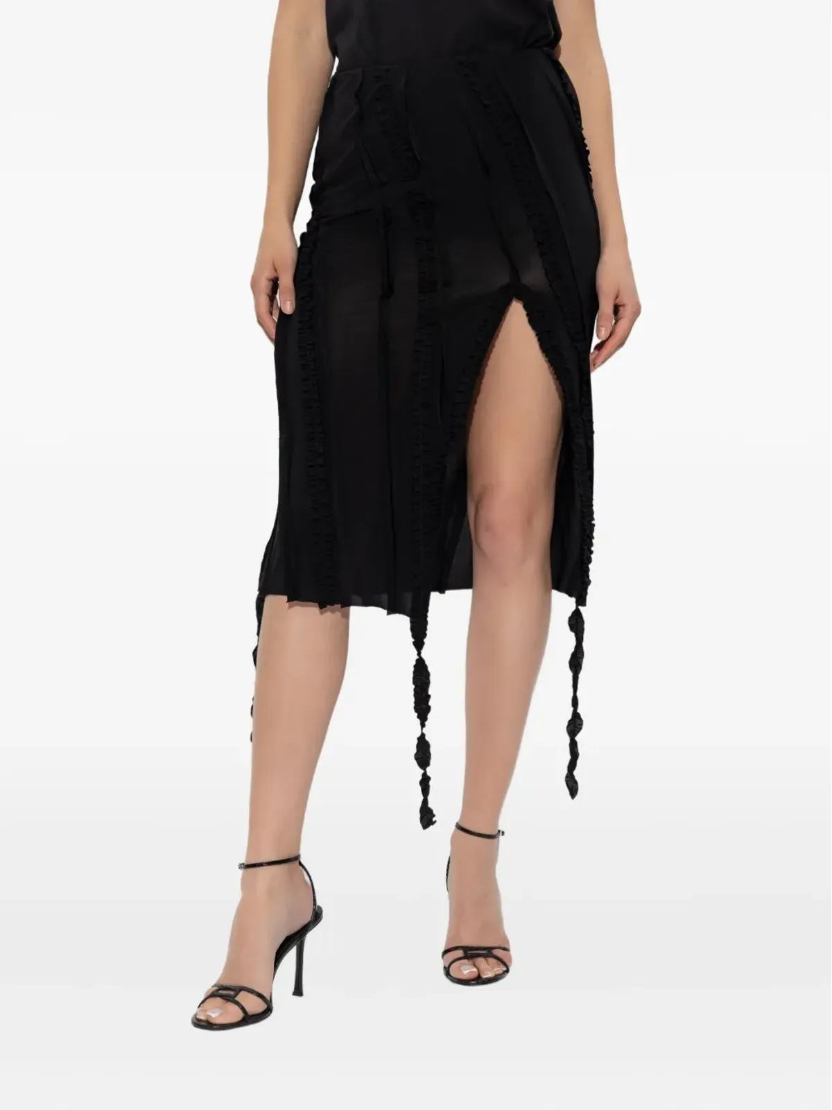 Blumarine ギャザー入りミディスカート - 画像3