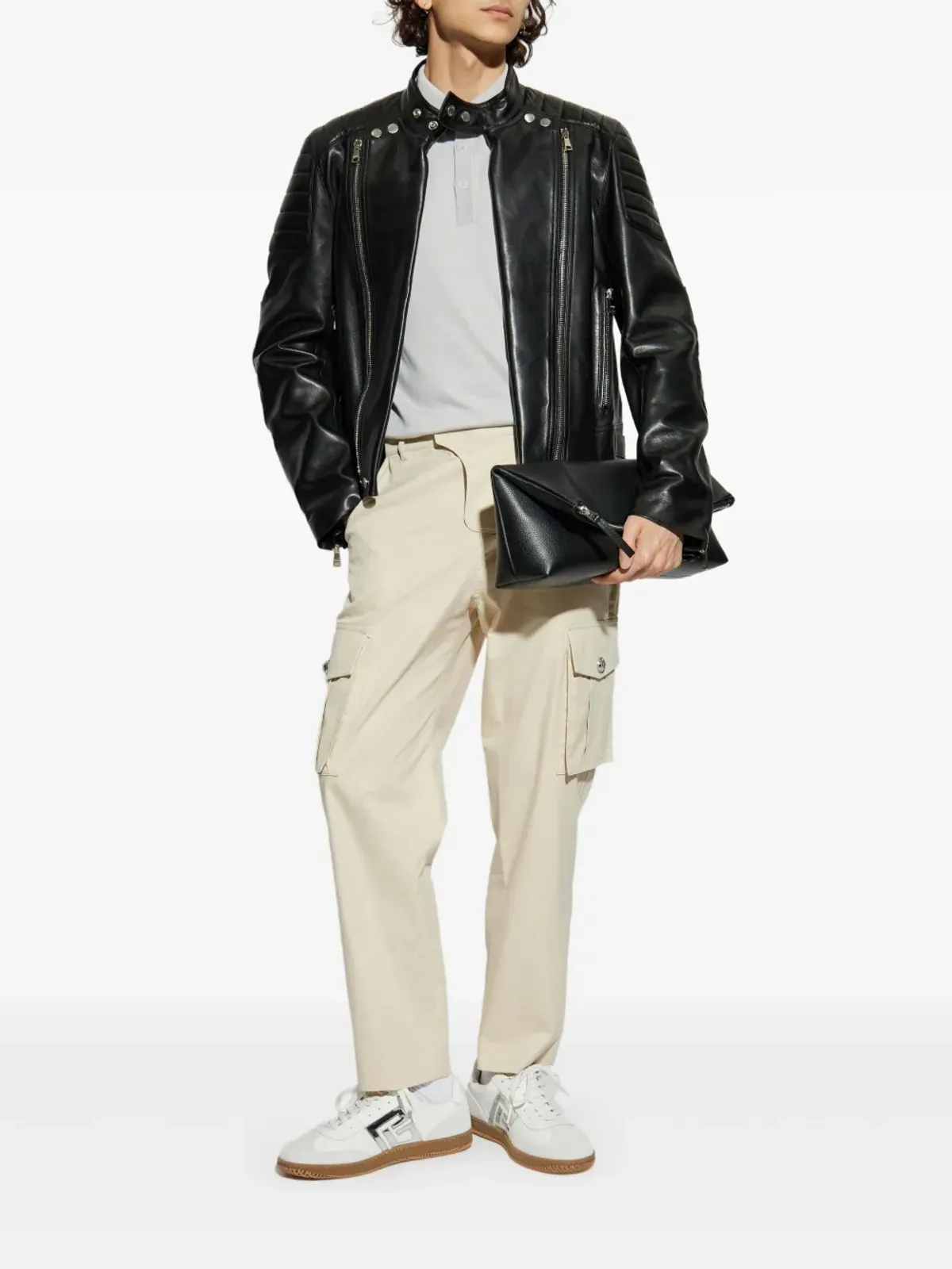 Balmain ショートスリーブポロシャツ（グレー） - 画像2