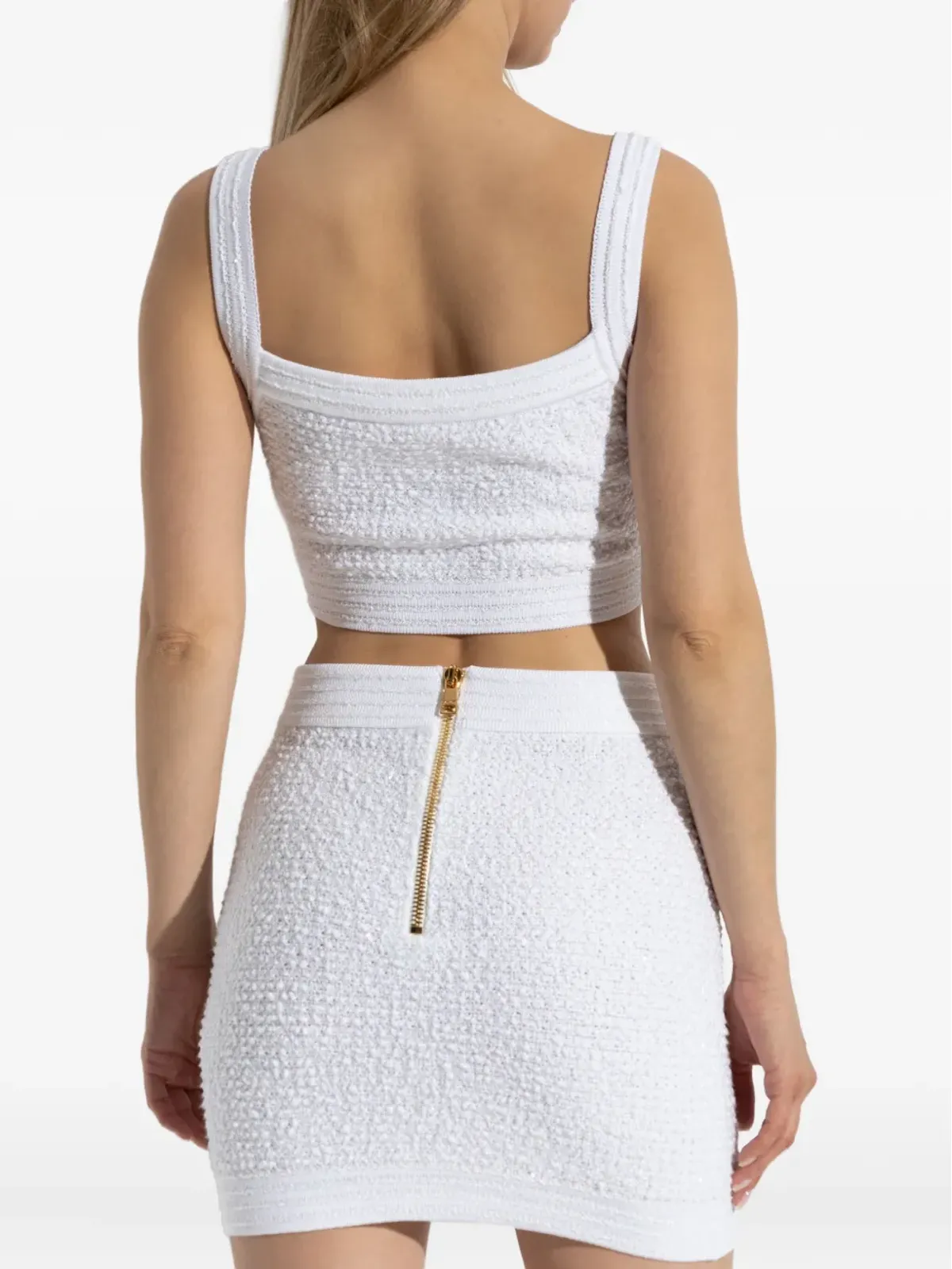Balmain ボタン装飾のクロップドトップ - 画像4