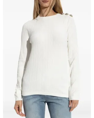 Balmain ボタンディテール長袖ニット - サムネイル3