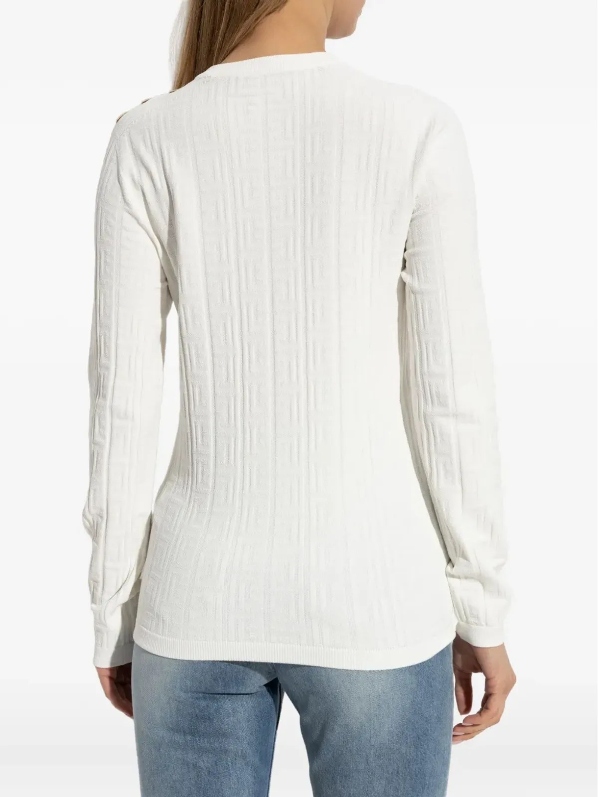 Balmain ボタンディテール長袖ニット - 画像4
