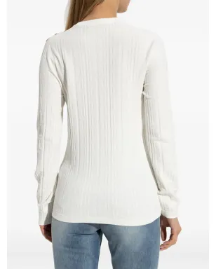 Balmain ボタンディテール長袖ニット - サムネイル4