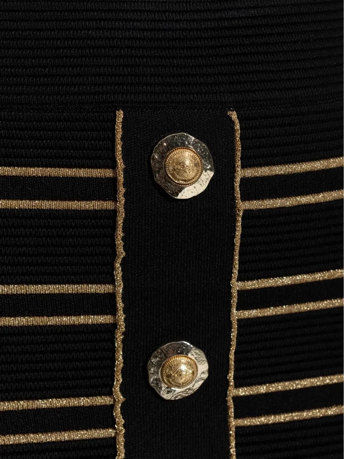 Balmain ストライプ柄ペンシルスカート - ブラック - 画像5