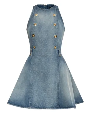 Balmain ボタン装飾デニムドレス - サムネイル1