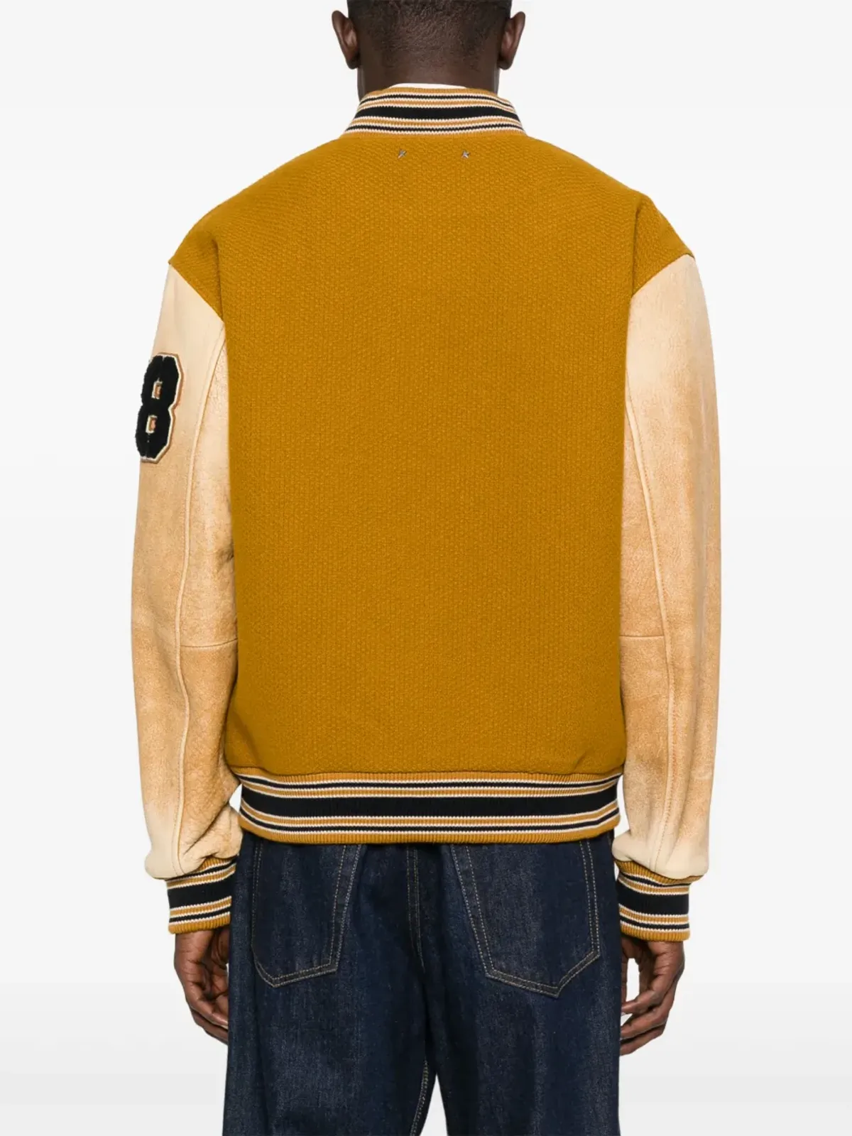 Golden Goose レザー袖付きジャケット - イエロー - 画像4