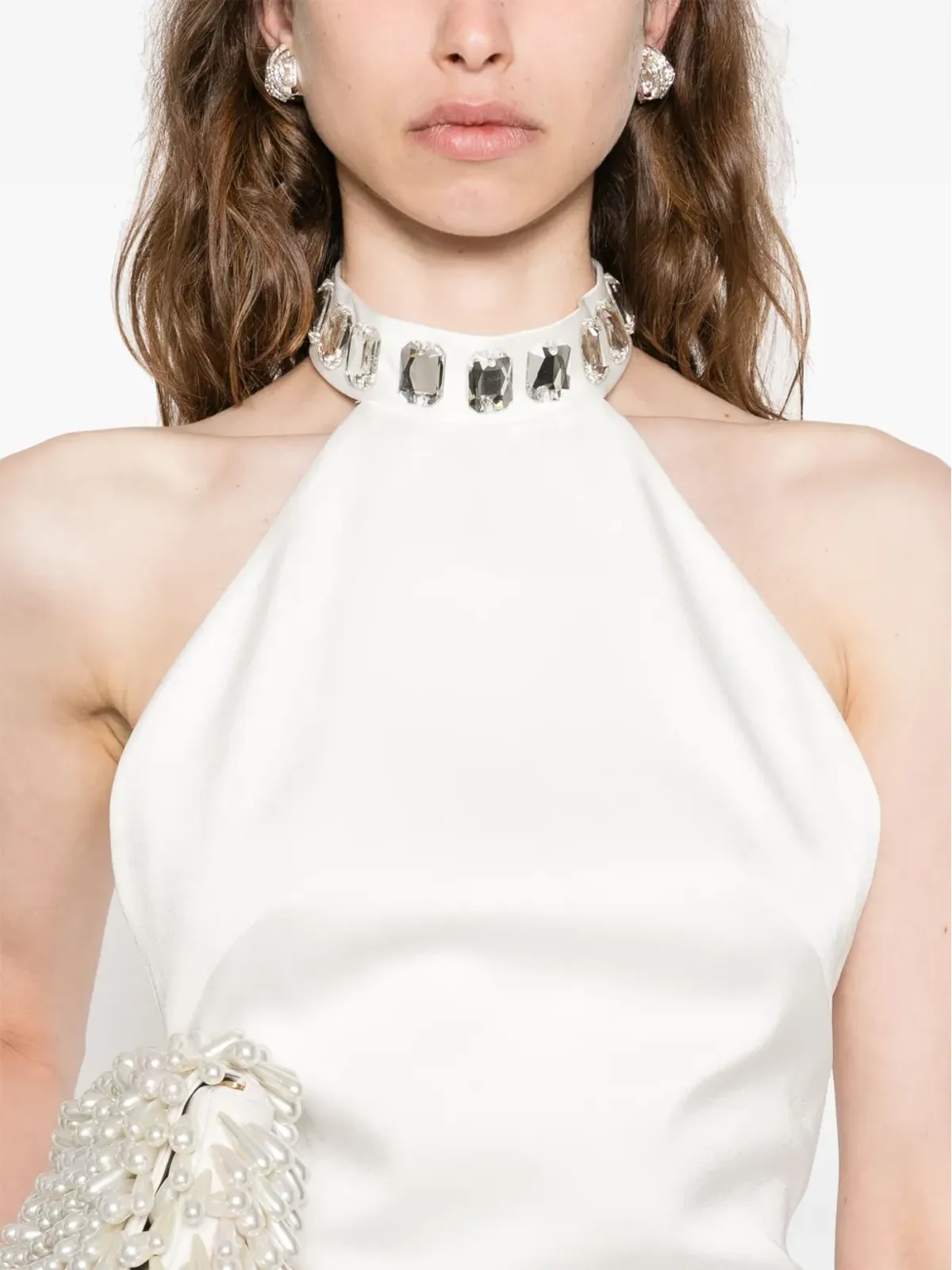 SILK LOVE & LACE Estela dress - White - 画像5