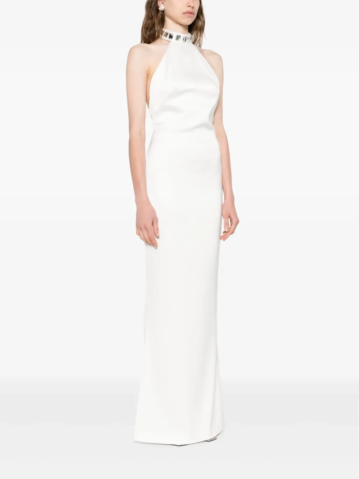 SILK LOVE & LACE Estela dress - White - 画像3