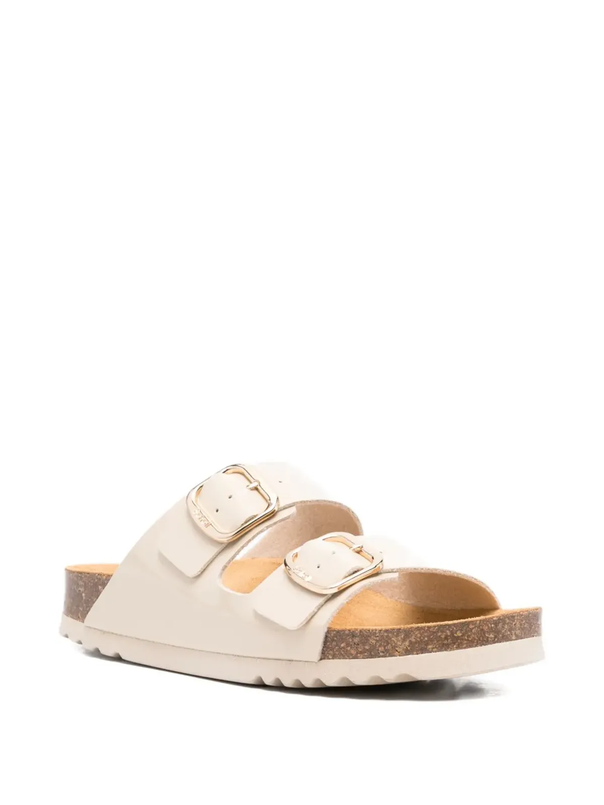 Scholl ダブルバックル レザーサンダル - 画像2