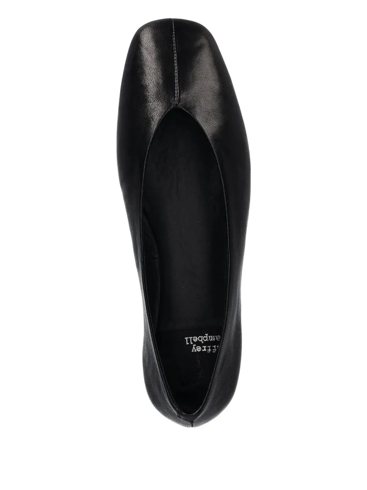 Jeffrey Campbell スクエアトゥ レザー フラットシューズ - ブラック - 画像3