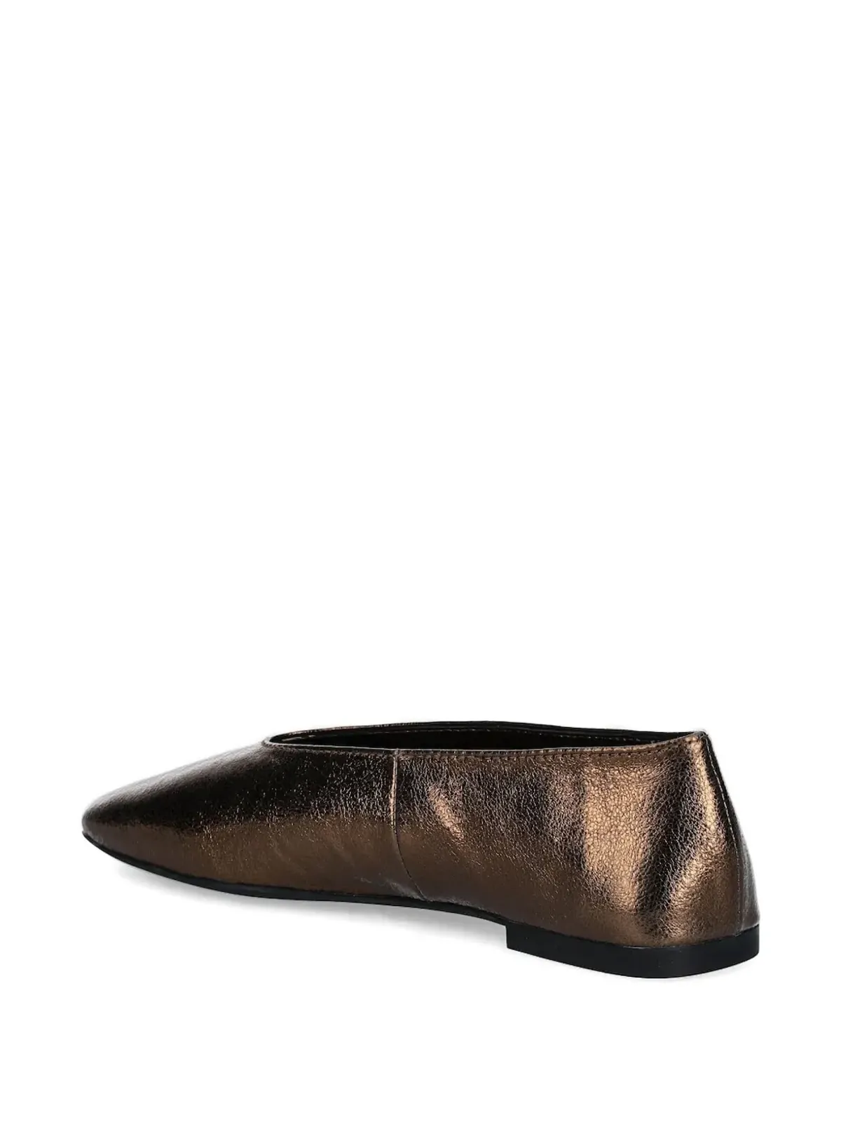 Jeffrey Campbell Fathom メタリックレザー バレエフラット ブラウン - 画像2