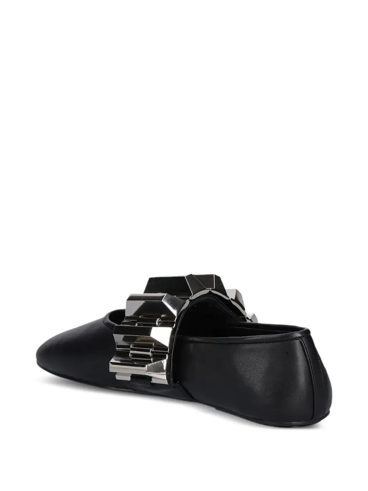 Jeffrey Campbell 丸トゥ バレエフラット - ブラック - 画像2